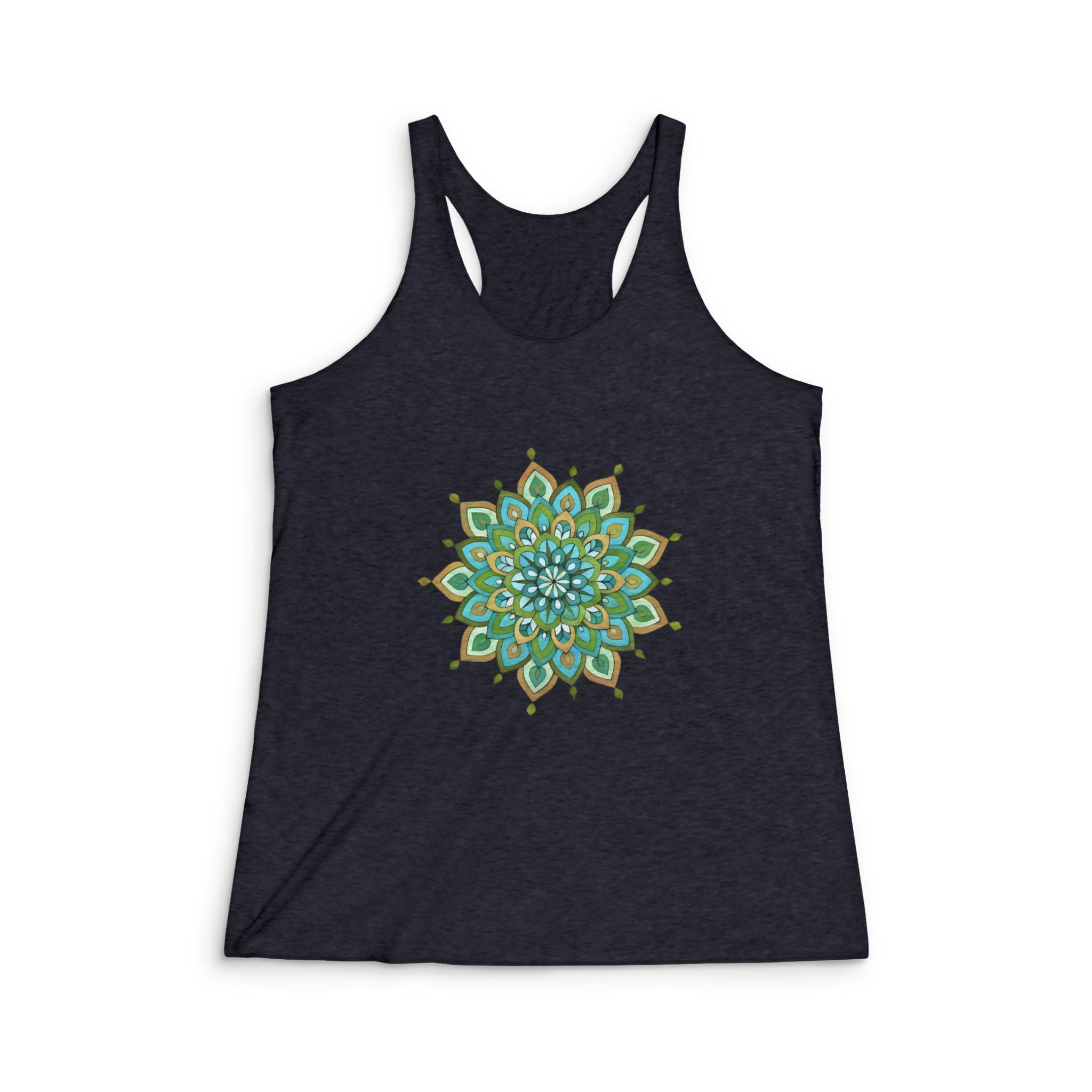 Mary Mandala Floral Mandala Racerback Tank - Women's Yoga & Casual Tank Top