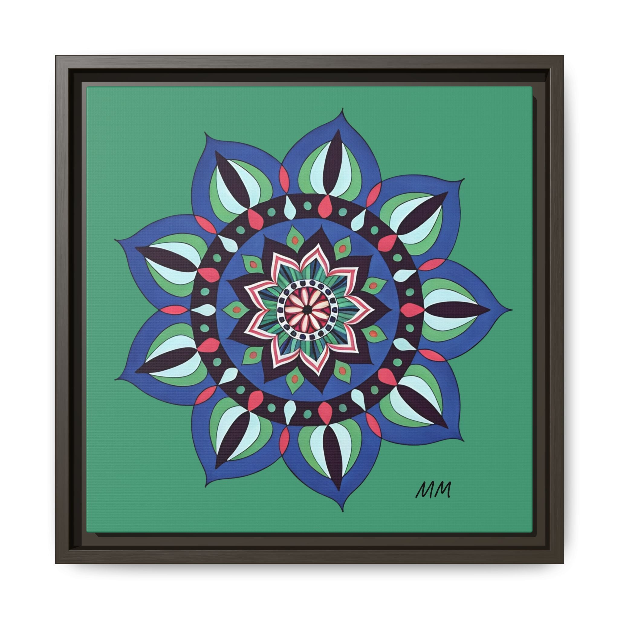 Sutton Framed Mandala Wall Art — Colorful Geometric Canvas Print