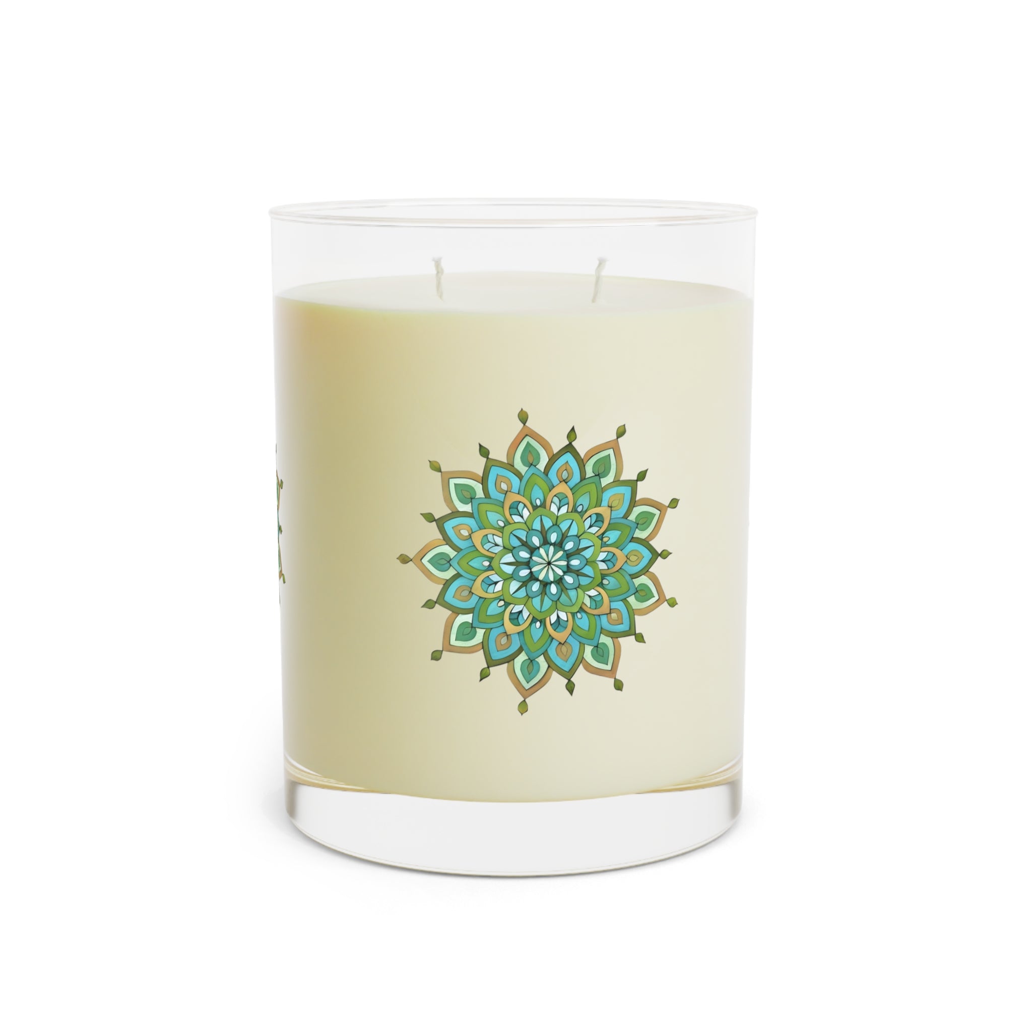 Mary Mandala Glass Candle 11oz — Scented Decorative Soy Candle