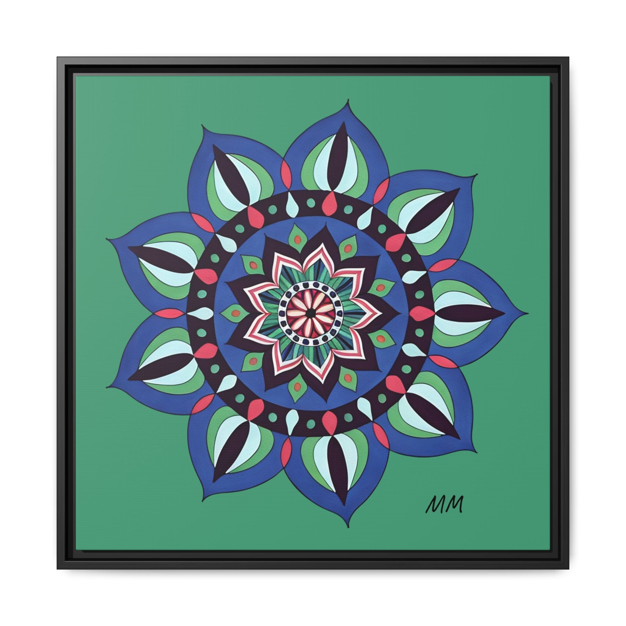 Sutton Framed Mandala Wall Art — Colorful Geometric Canvas Print