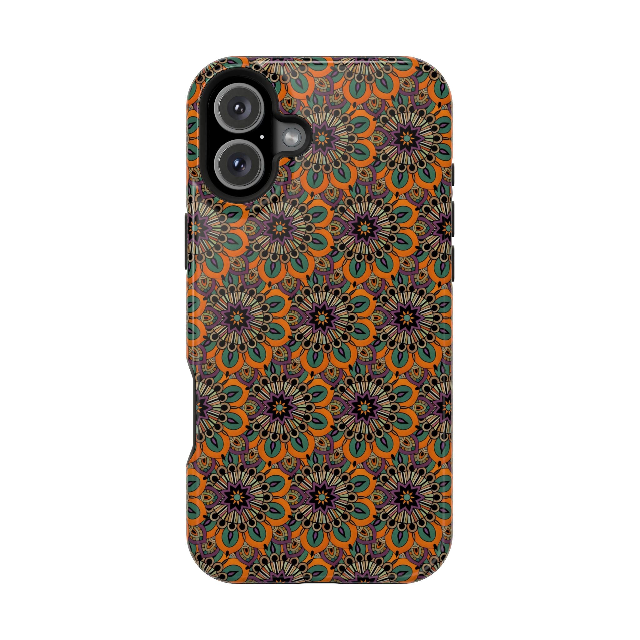 Angie Mandala Bohemian Floral Magnetic Impact Phone Case — Retro Mandala Pattern for iPhone