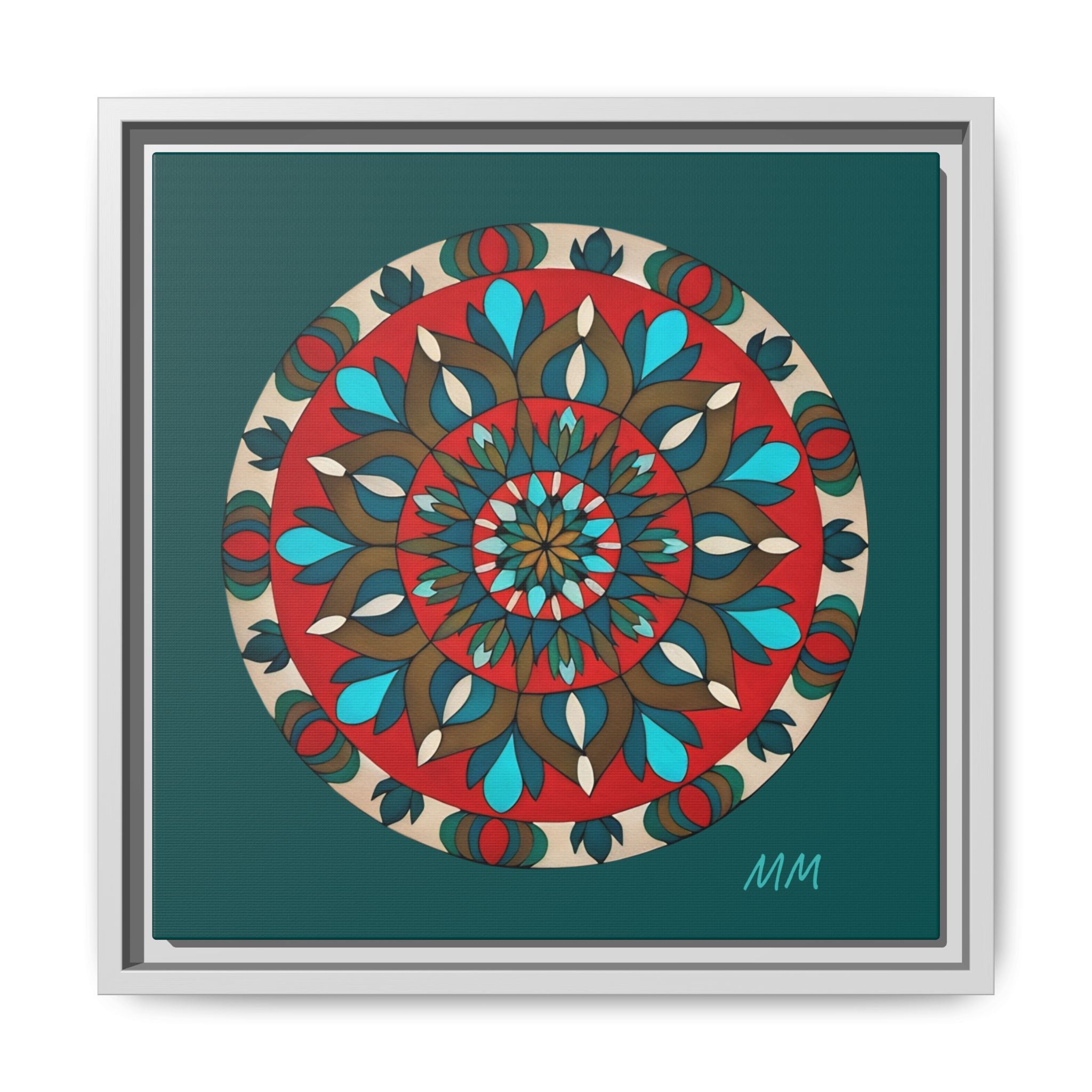 Millie Framed Mandala Wall Art — Colorful Geometric Canvas Print