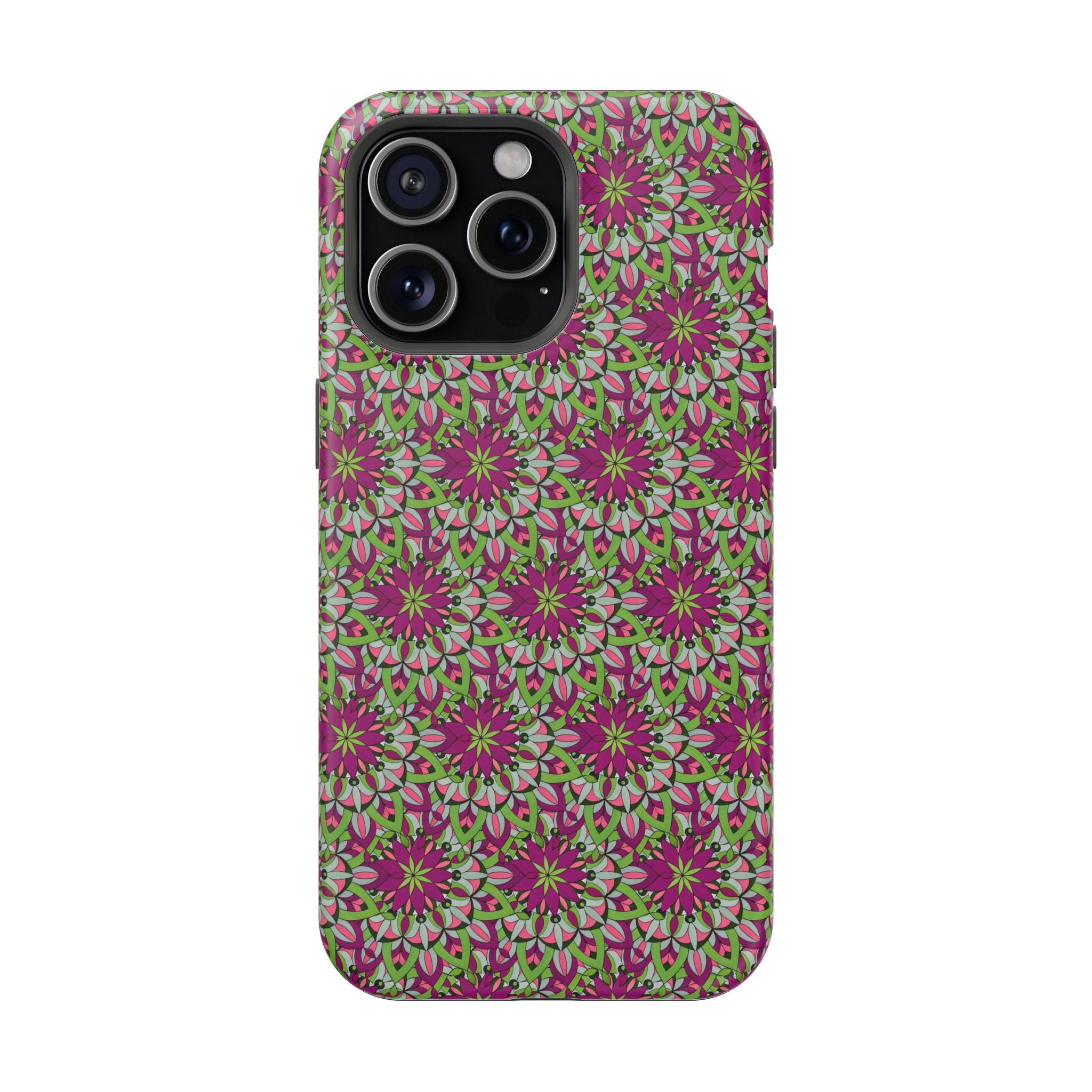 Cali Mandala Art Floral Kaleidoscope Magnetic Impact Phone Case — Protective iPhone Cover