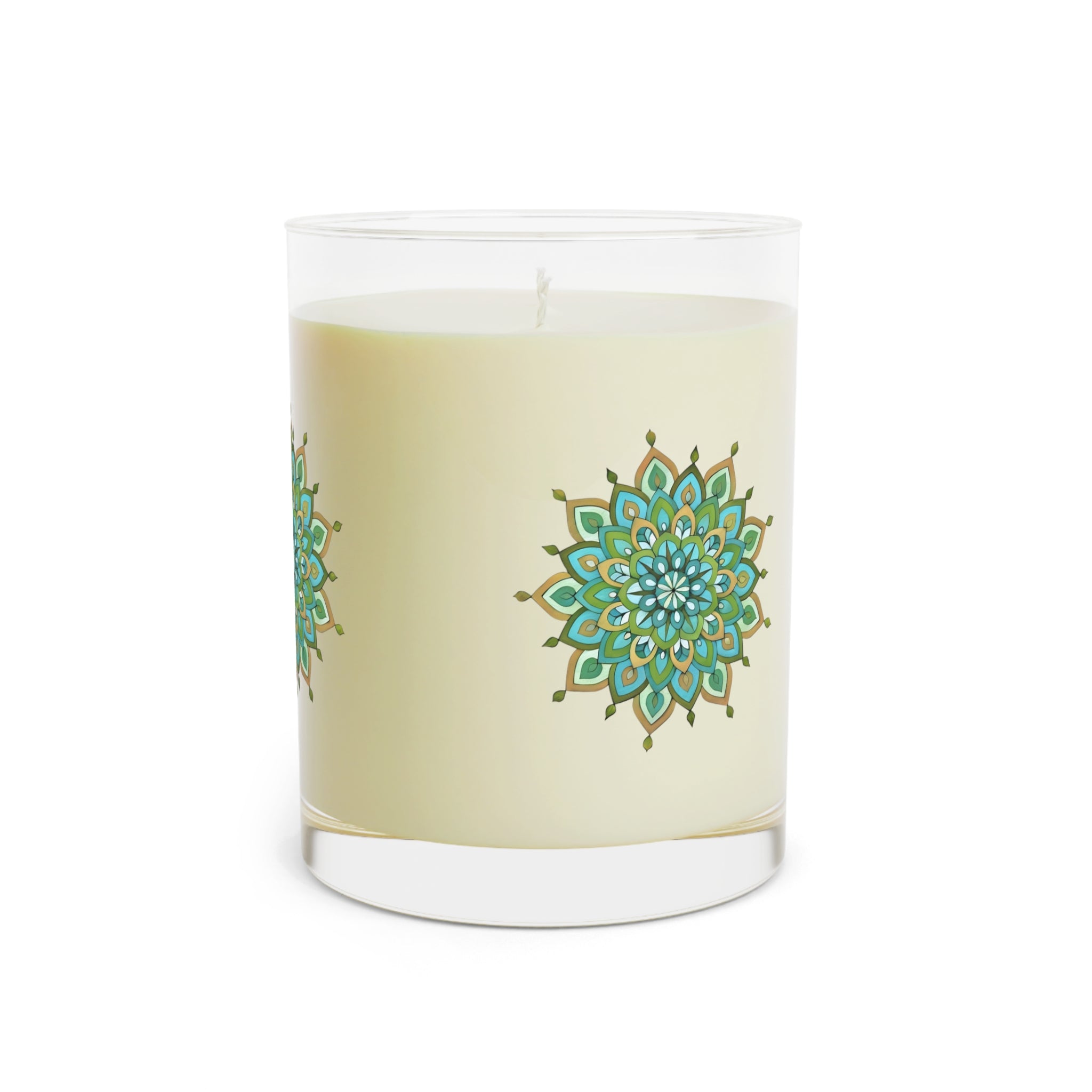 Mary Mandala Glass Candle 11oz — Scented Decorative Soy Candle