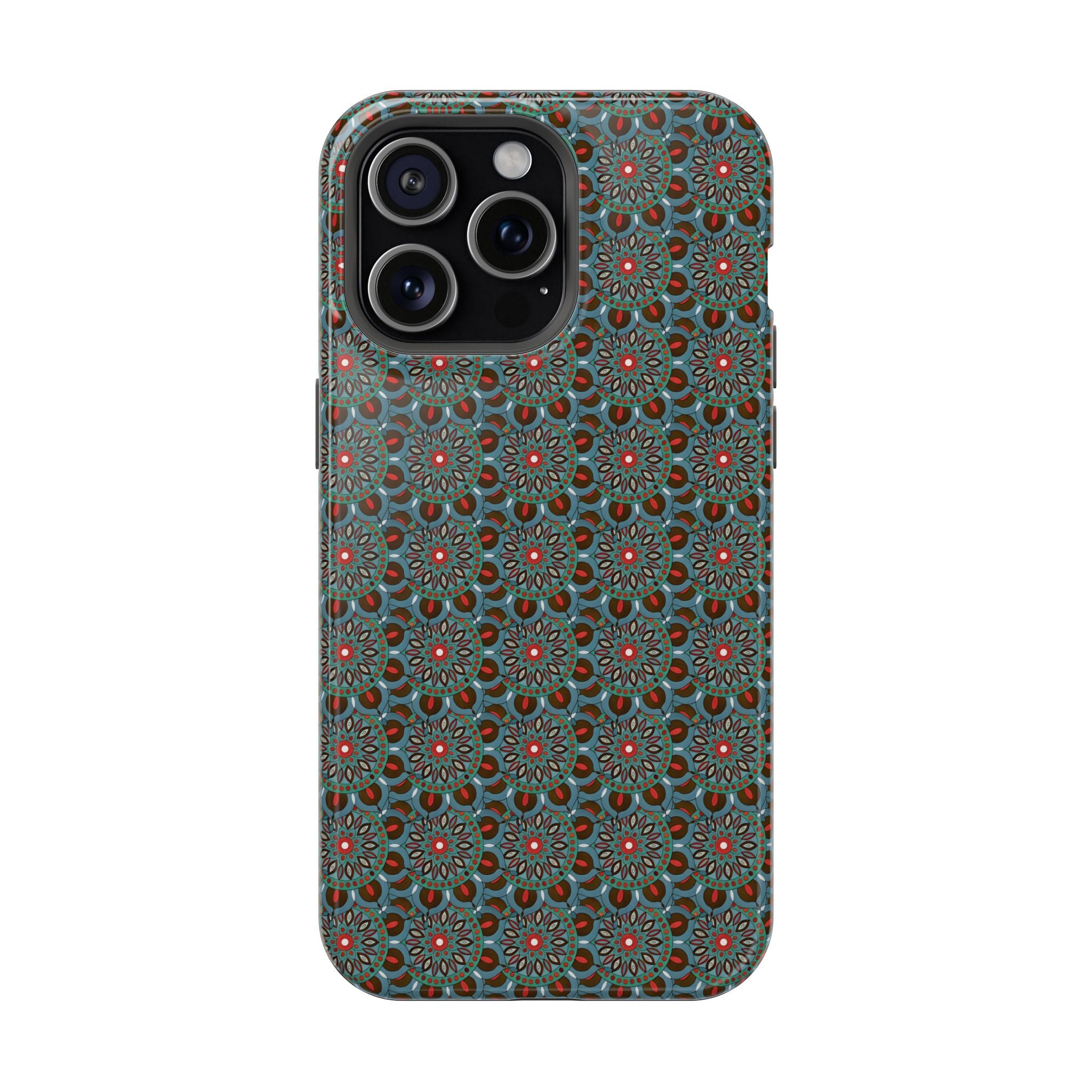 Everlee Mandala Magnetic Impact-Resistant Phone Case — Retro Floral Geometric Pattern