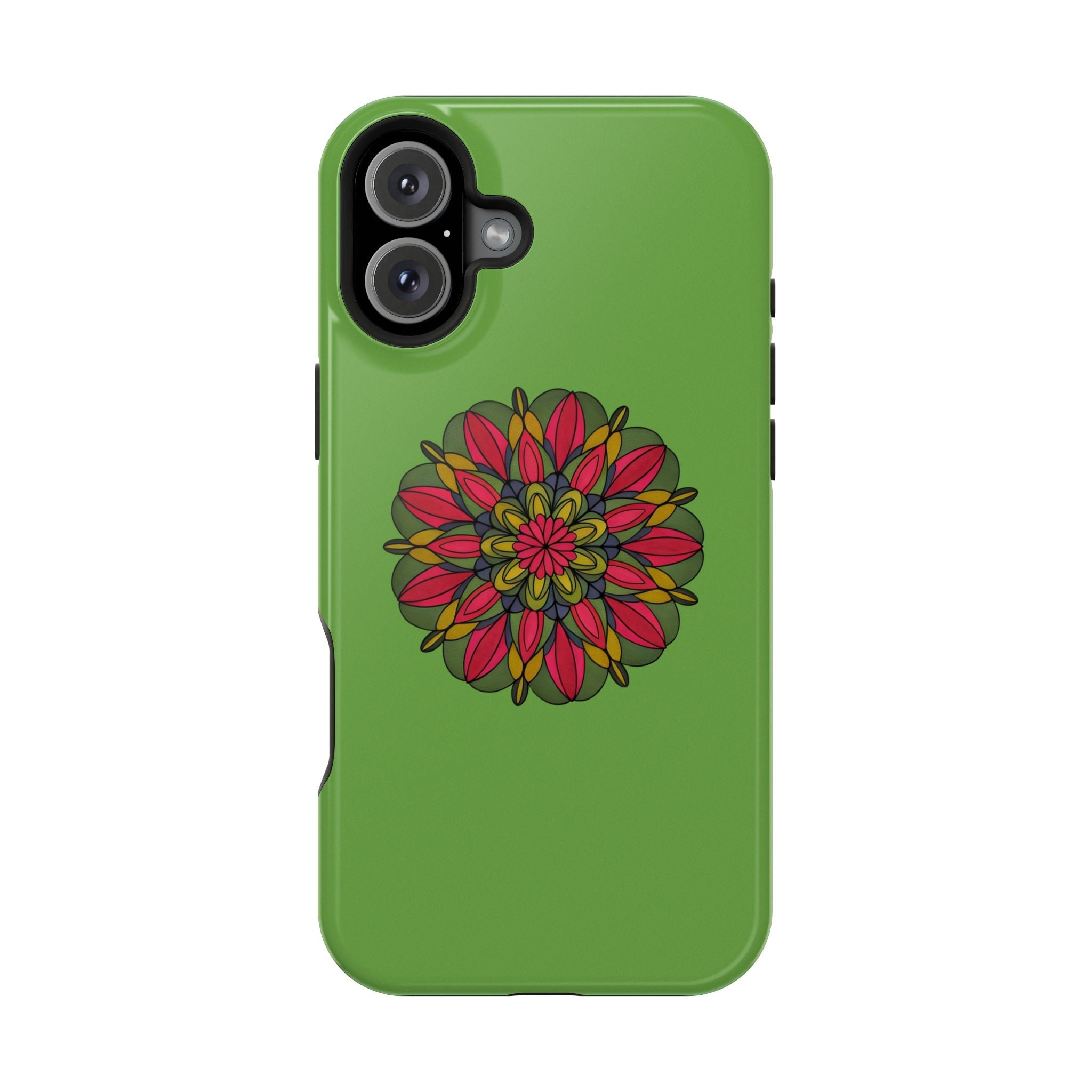 Eva Mandala Art Phone Case — Green Mandala Magnetic Impact-Resistant Case