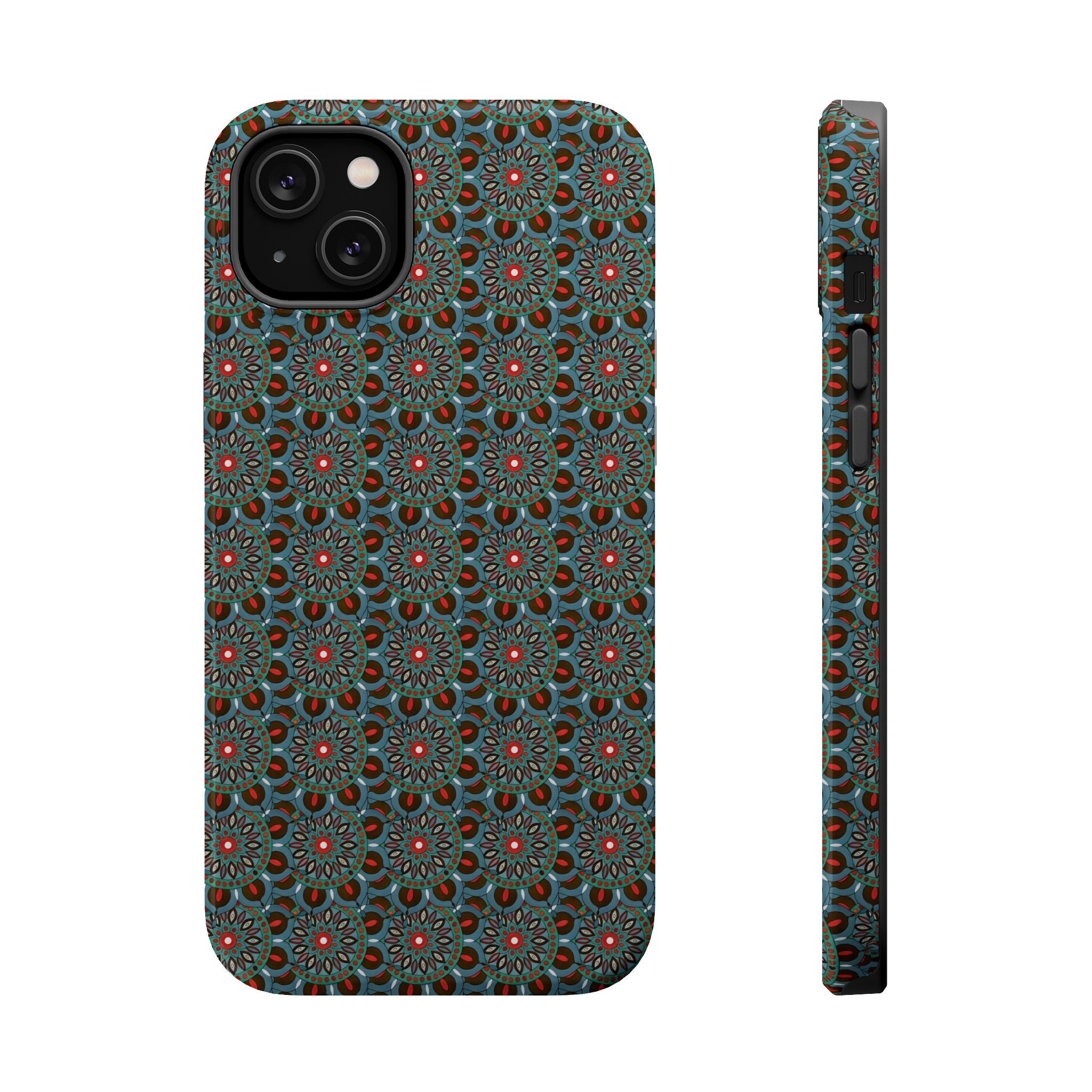 Everlee Mandala Magnetic Impact-Resistant Phone Case — Retro Floral Geometric Pattern