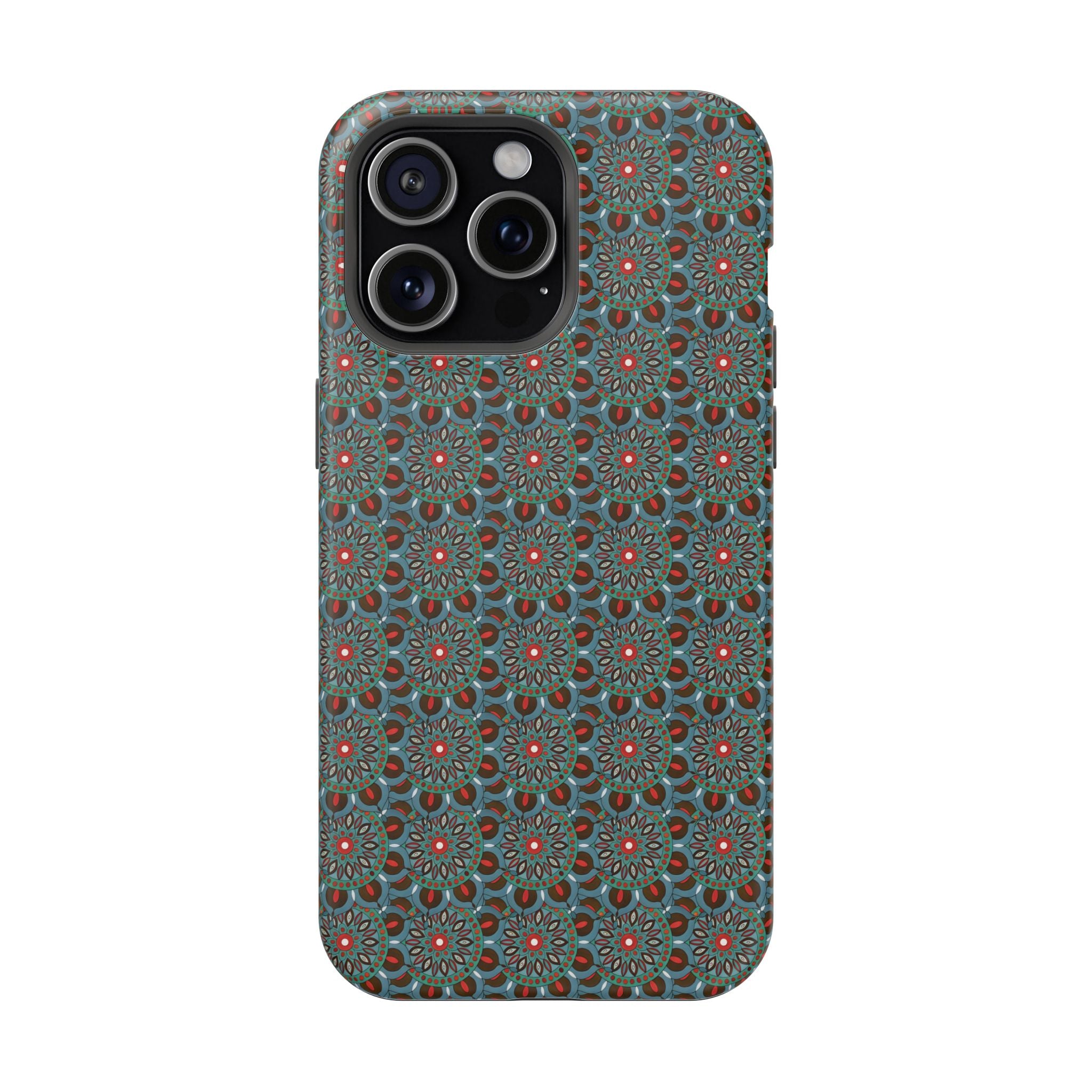 Everlee Mandala Magnetic Impact-Resistant Phone Case — Retro Floral Geometric Pattern