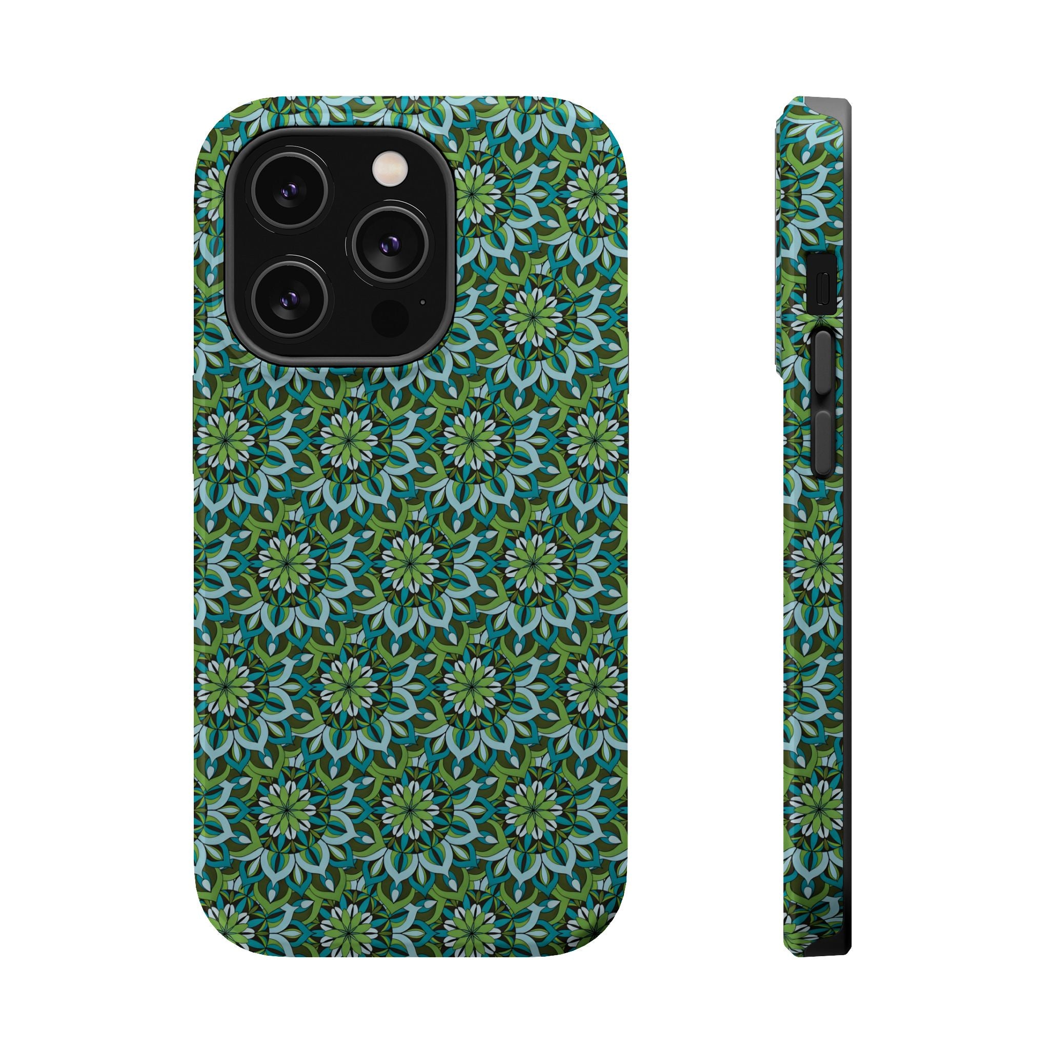 Lynne Mandala Art Floral Kaleidoscope Magnetic Impact Phone Case