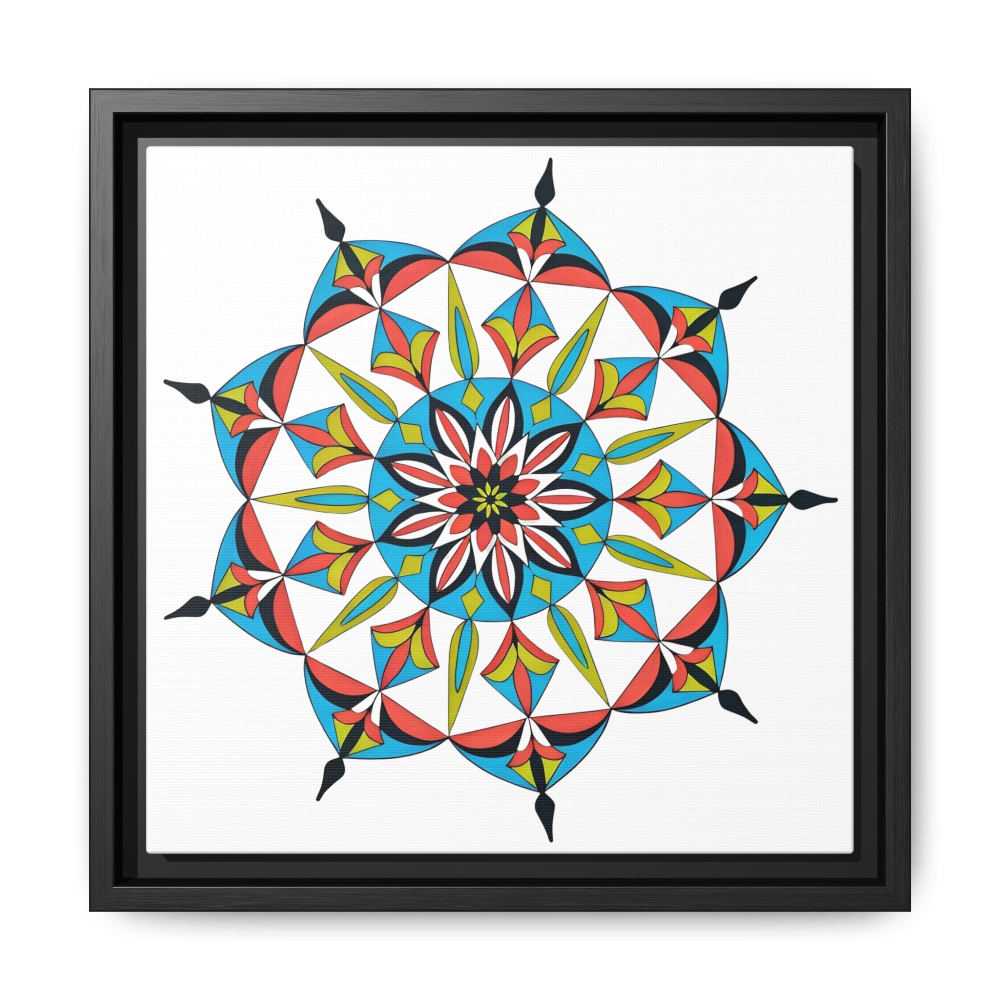 Catalina Colorful Geometric Mandala Matte Framed Canvas