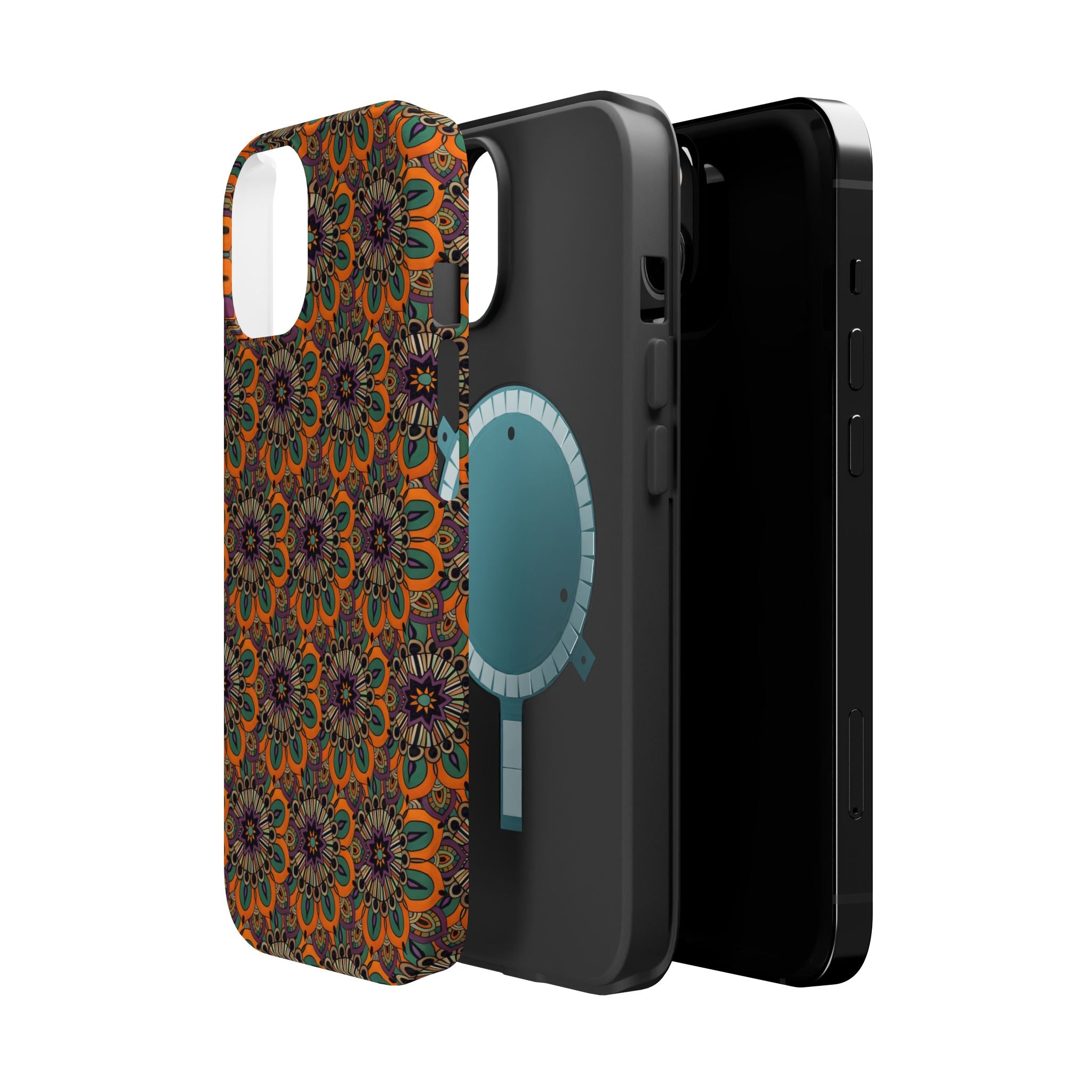 Angie Mandala Bohemian Floral Magnetic Impact Phone Case — Retro Mandala Pattern for iPhone