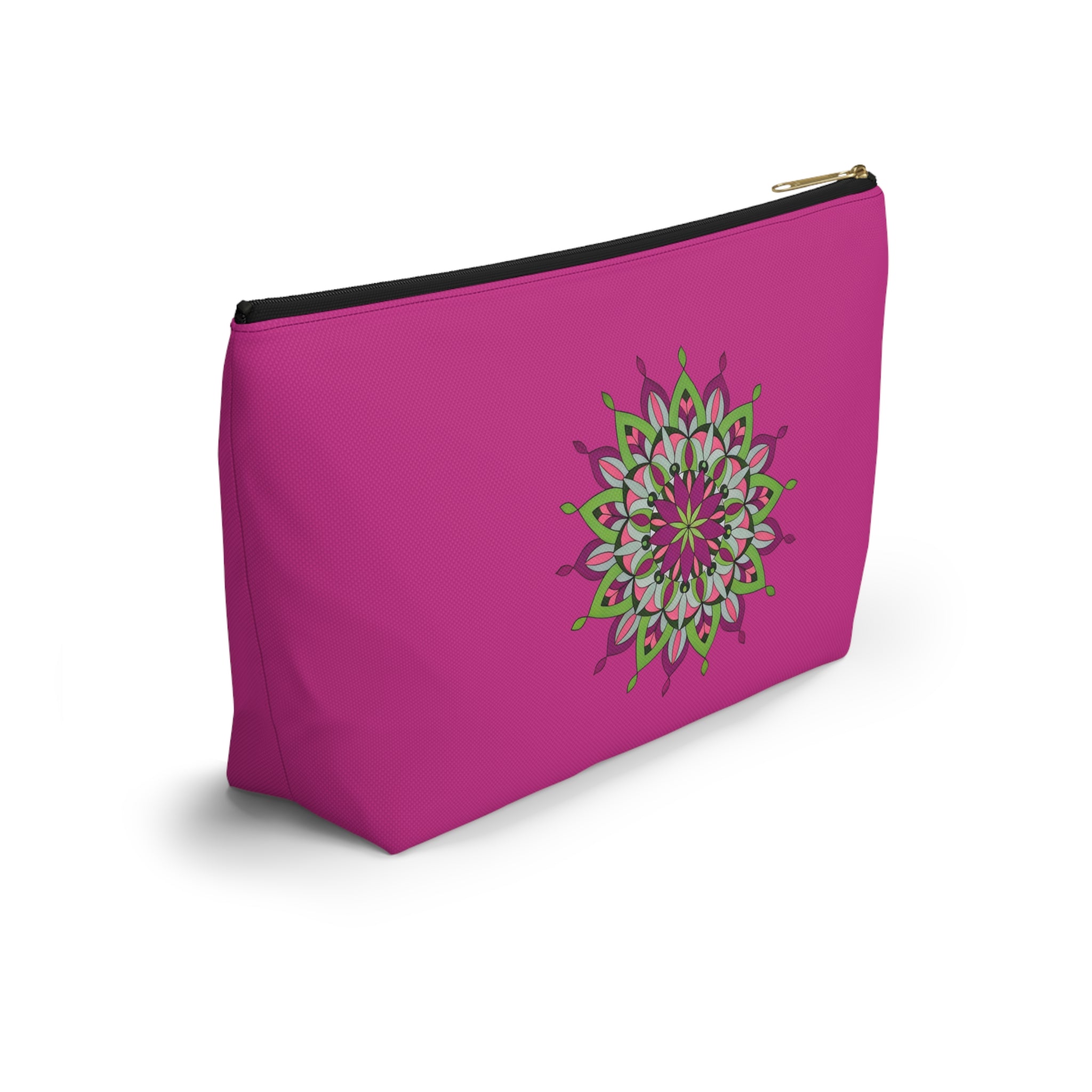 Cali Mandala Art Accessory Pouch — Pink T-Bottom Makeup & Travel Organizer