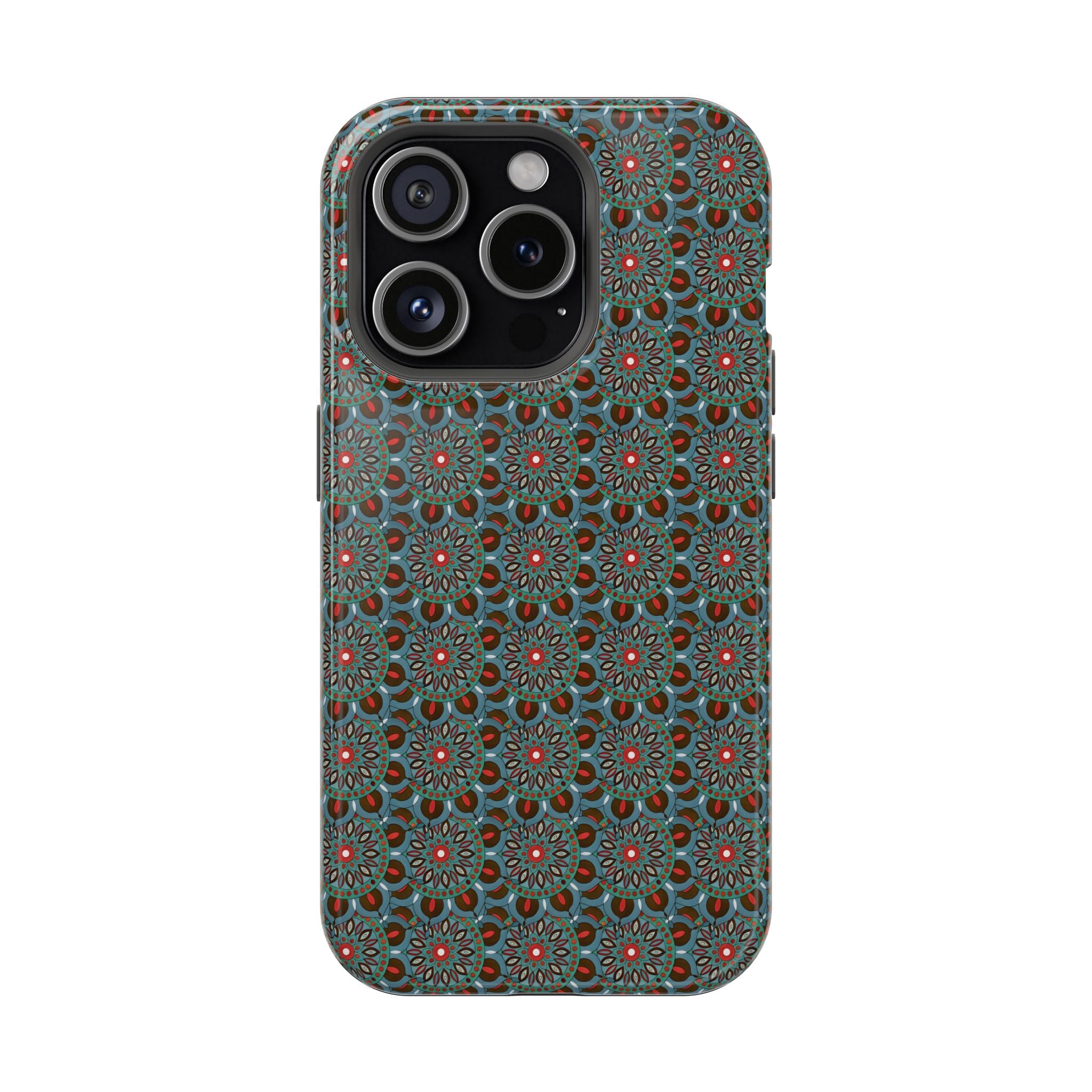 Everlee Mandala Magnetic Impact-Resistant Phone Case — Retro Floral Geometric Pattern