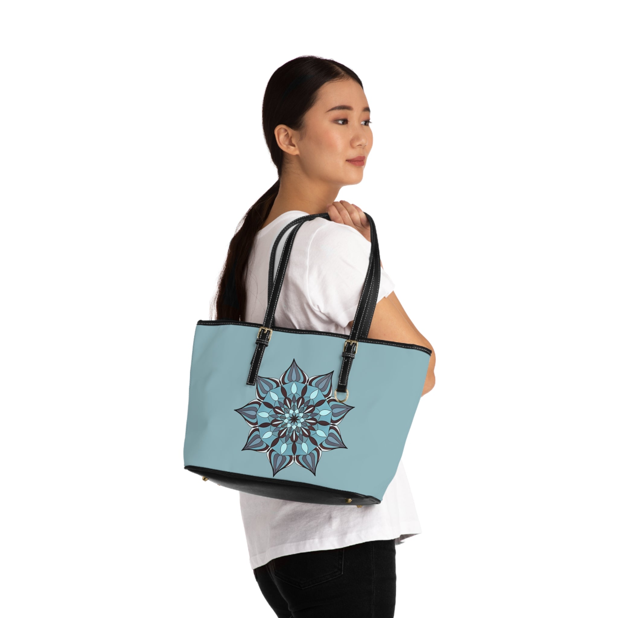 Wren Blue Mandala PU Shoulder Bag