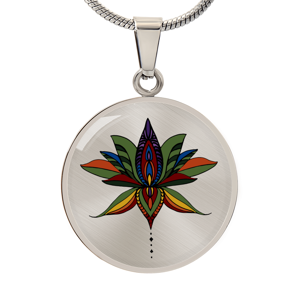 Martha Mandala Art Necklace by Infinite Hue