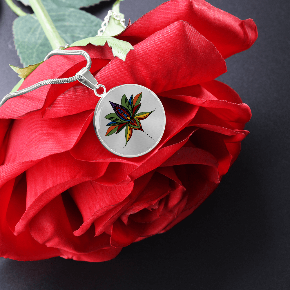 Martha Mandala Art Necklace by Infinite Hue