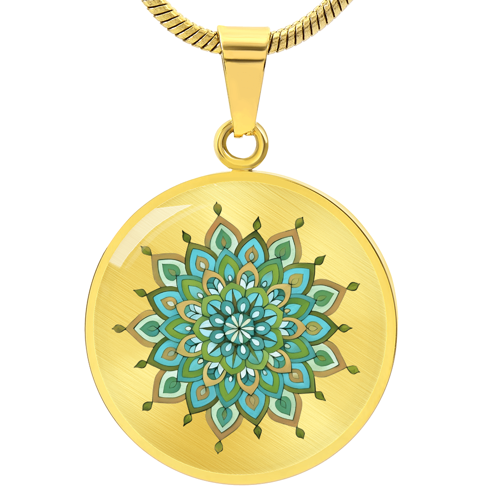 Mary Mandala Art Circle Necklace by Infinite Hue