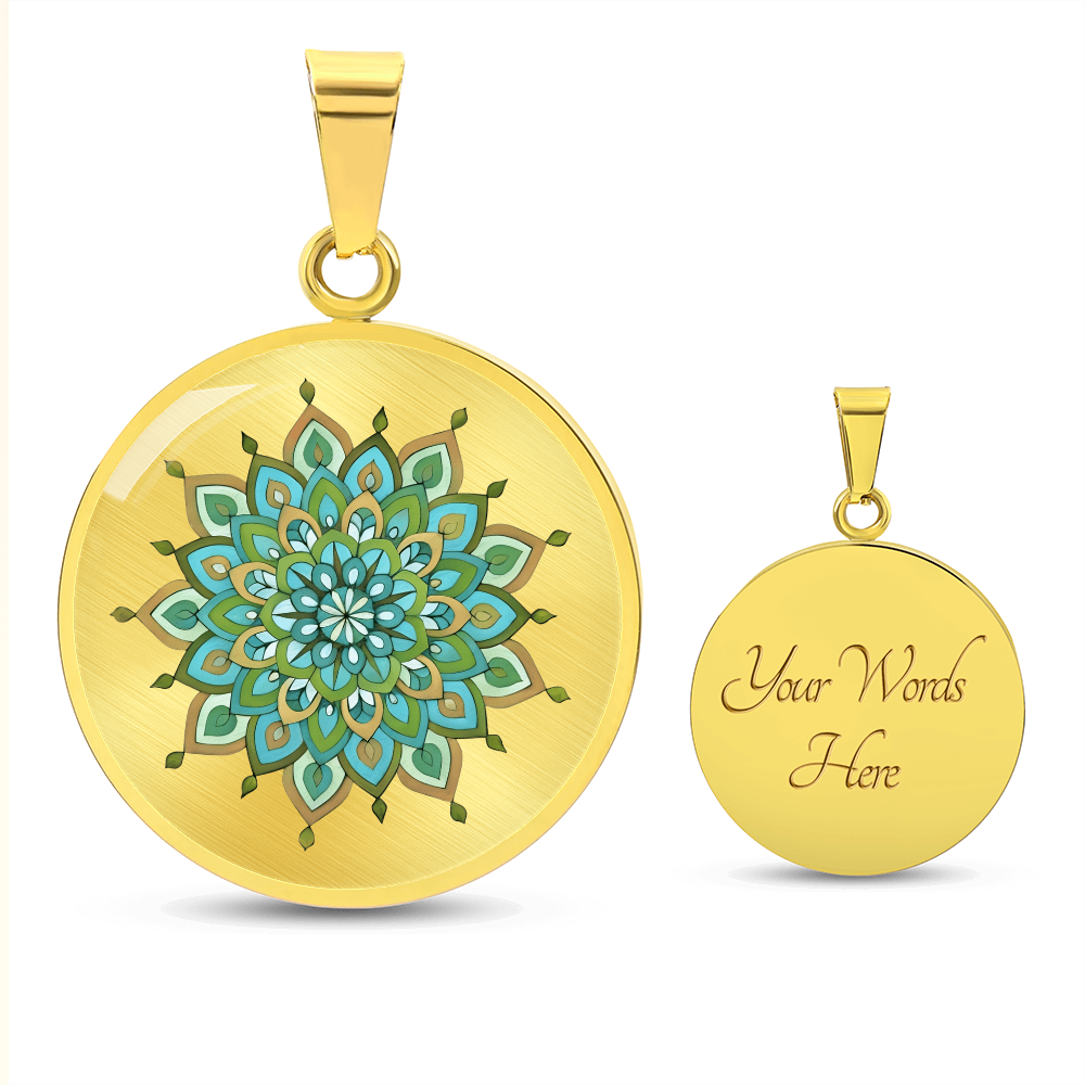 Mary Mandala Art Circle Necklace by Infinite Hue